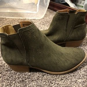 Olive Green Booties